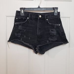 Zara size 2 black distressed